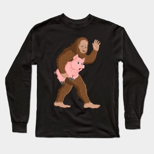 Bigfoot Sasquatch Chinese New Year of the Pig 2019 Long Sleeve T-Shirt